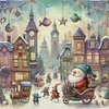 Christmas Town-11CT Stamped Cross Stitch 50*50cm tapestrymarket