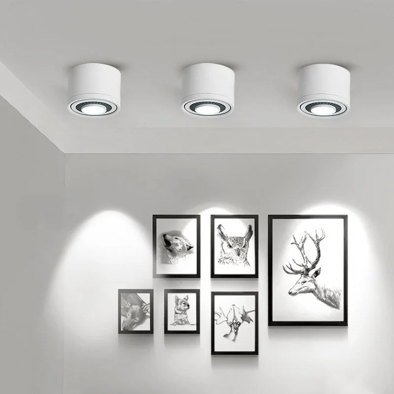 Dimmable Surface Mounted LED COB Downlight 360 Degree Rotating LED Spot Light 15W/9W/7W/5W Ceiling Lamp with LED Driver