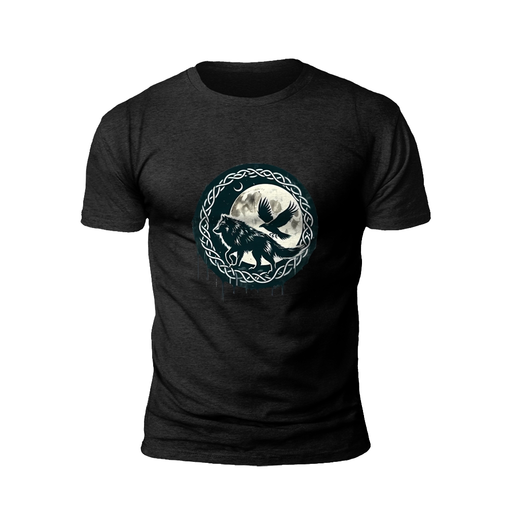 Lunar Wolf and Raven T-Shirt