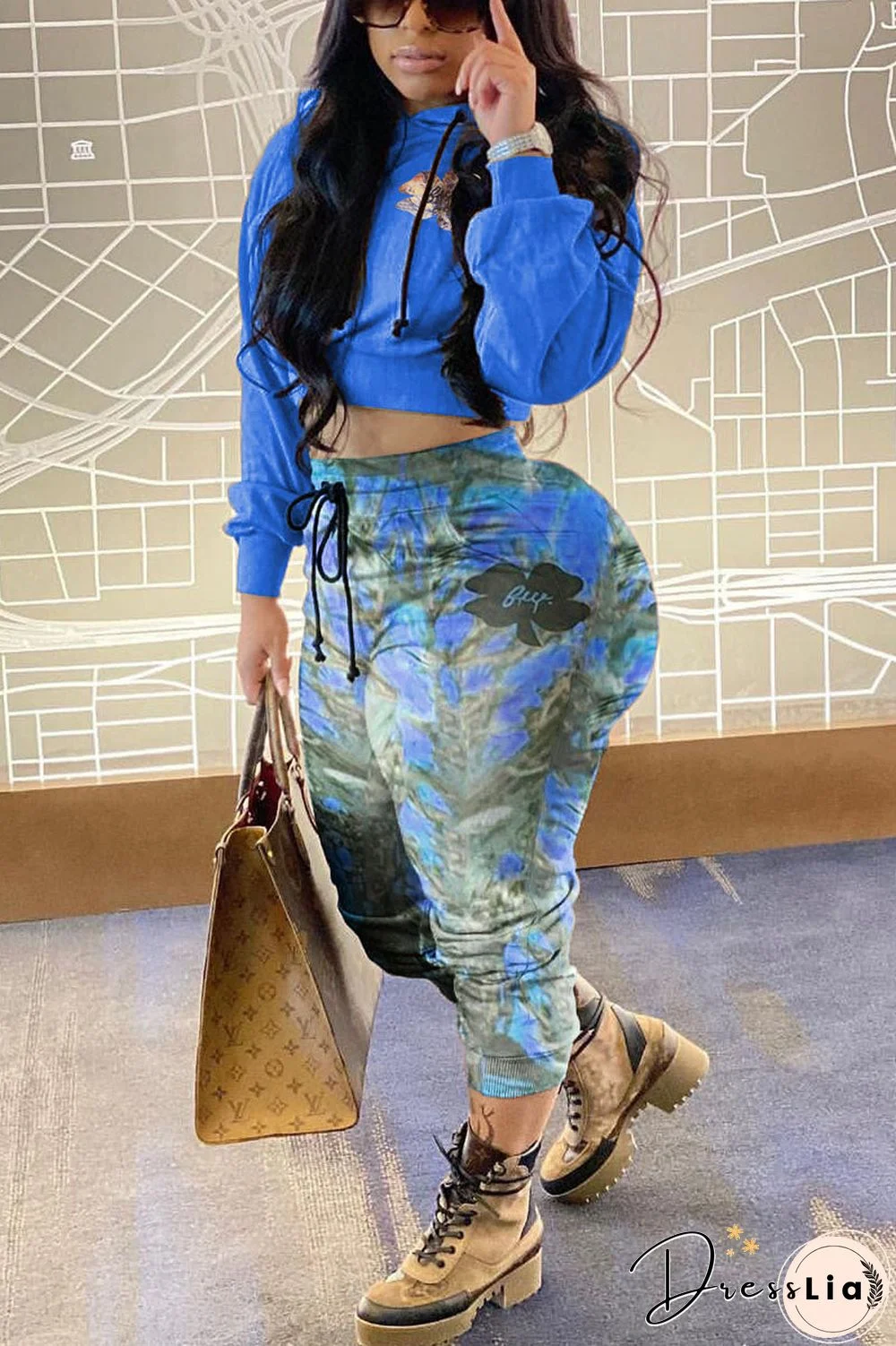 Fashion Casual Print Two Pieces