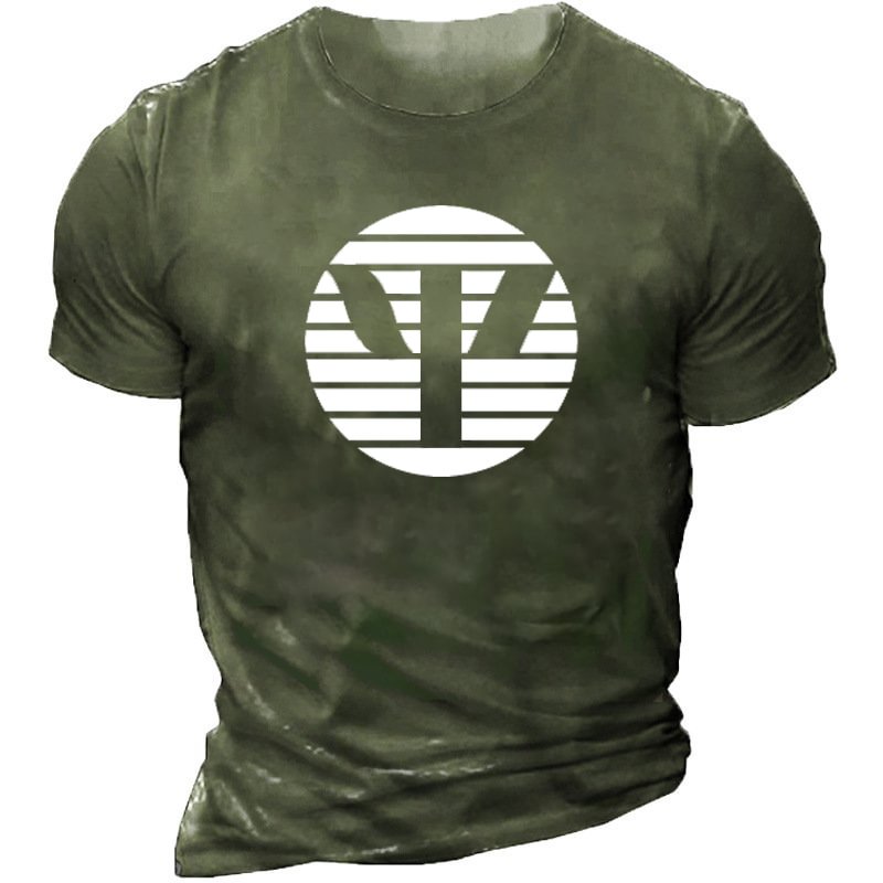 Men's Casual "APA" Printed Short Sleeve T-shirt