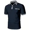 Gioiacombo&trade; Polo da uomo a maniche corte casual con bottoni pied de poule estivi da uomo