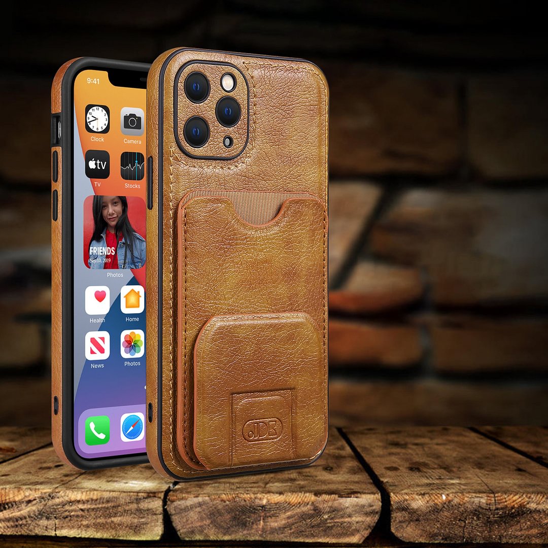 ✨Clearance 50% OFF✨Business Style Card Holder Stand Leather Case for iPhone