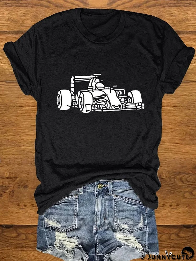 Women's racing print t-shirt