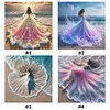 (Multi-Style) Beach Dress Girl-11CT Stamped Cross Stitch 45*45cm/17.72*17.72in