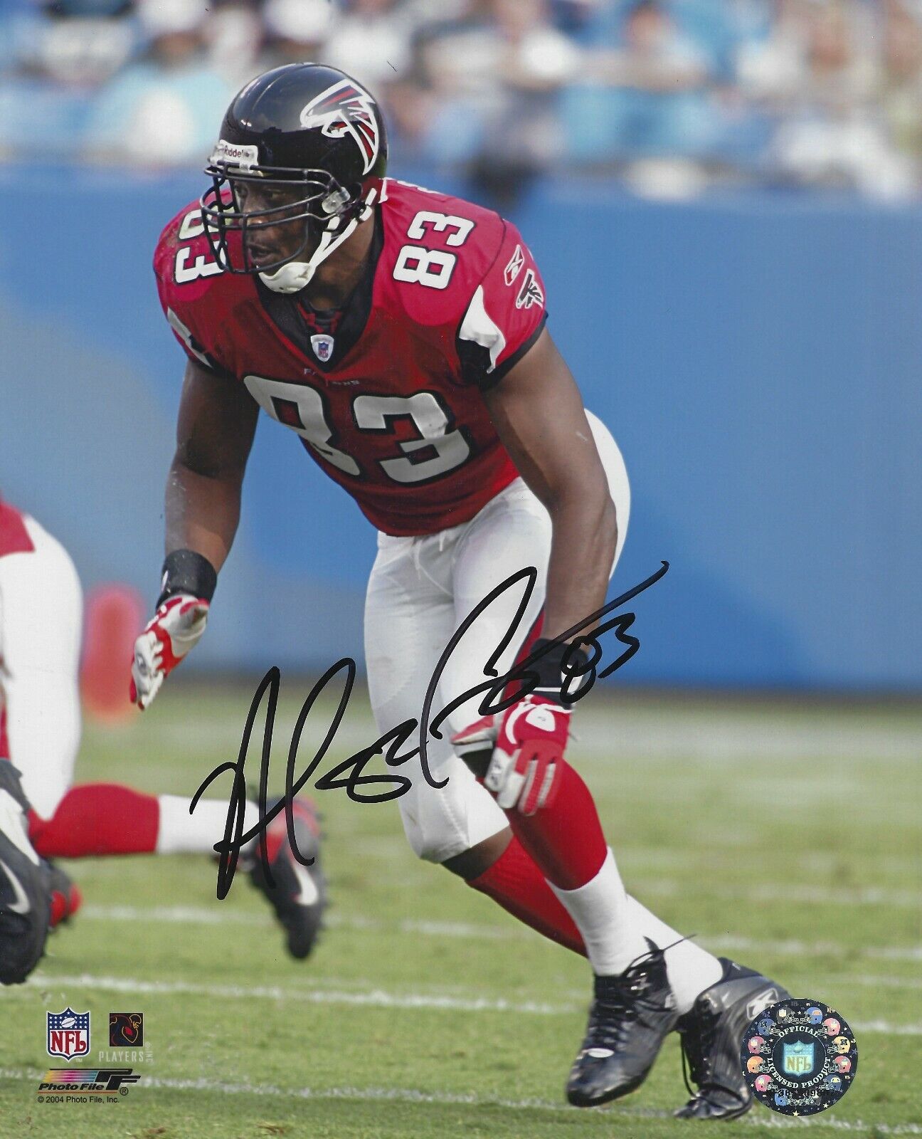 Autographed ALGE CRUMPLER Atlanta Falcons 8x10 Photo Poster painting w/COA