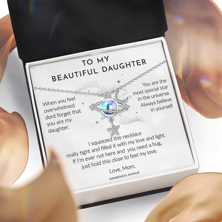 To My Beautiful Daughter | Special Star | 925S Aurora Necklace