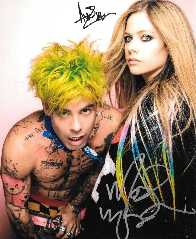 * MOD SUN & AVRIL LAVIGNE * signed 8x10 Photo Poster painting * ROCKSTAR * SK8ER BOY * 1