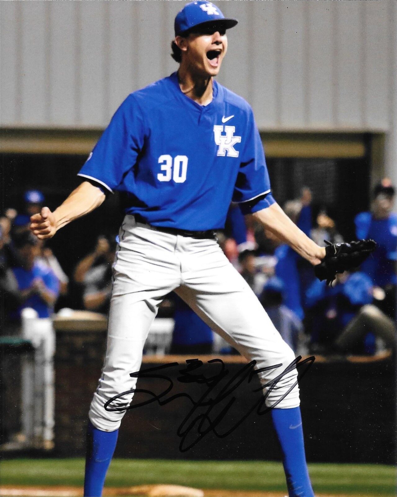 SEAN HJELLE HAND SIGNED KENTUCKY WILDCATS 8X10 Photo Poster painting W/COA