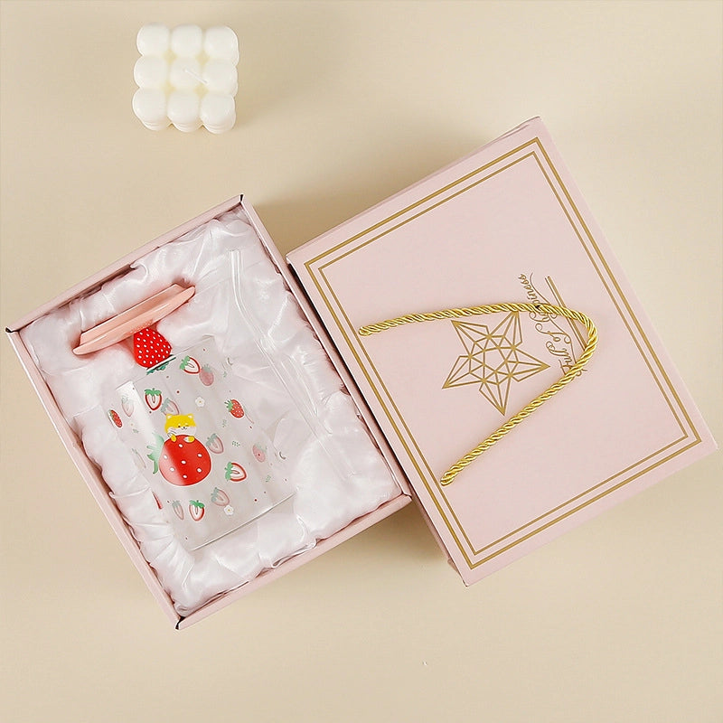 Casual Flower Glass Water Bottles 1 Piece