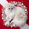 (Pre-Framed)Diamond Painting-DIY Crystal Rhinestone Cute Cat(25x25cm)