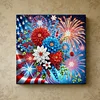 Framed Diamond Painting - Special Shaped - Independence Day (25x25cm)
