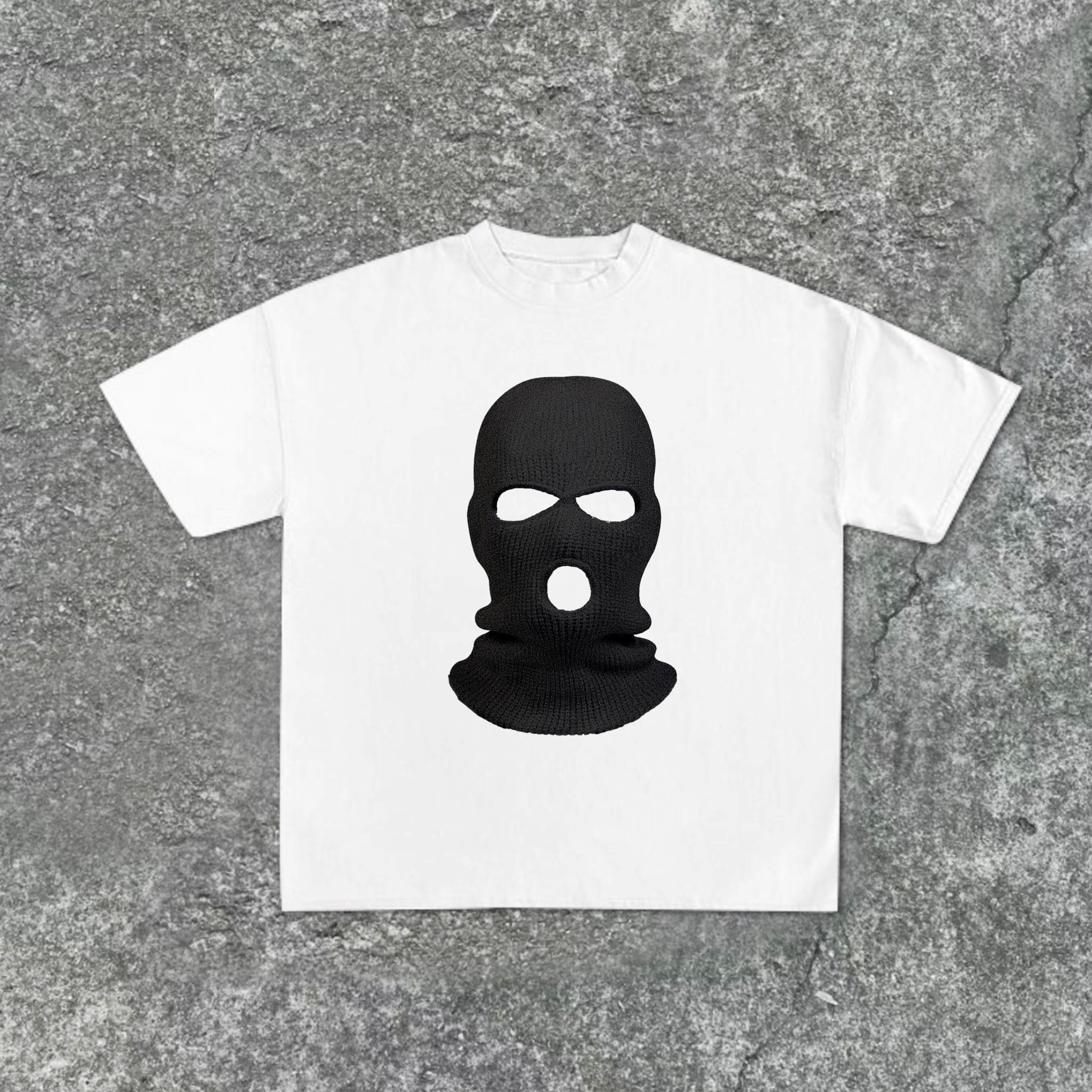 SOPULA Gangster Mask Print 100% Cotton Short Sleeve T-Shirt