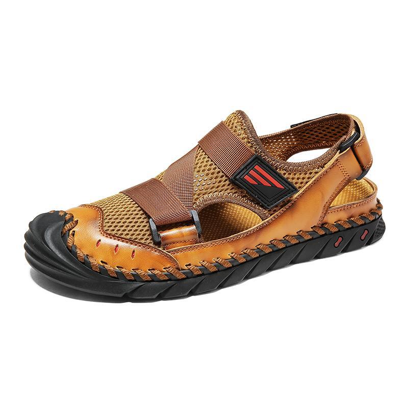 Dacomfy Men Leisure Sports Canyoning Leather Waterproof Sandals 