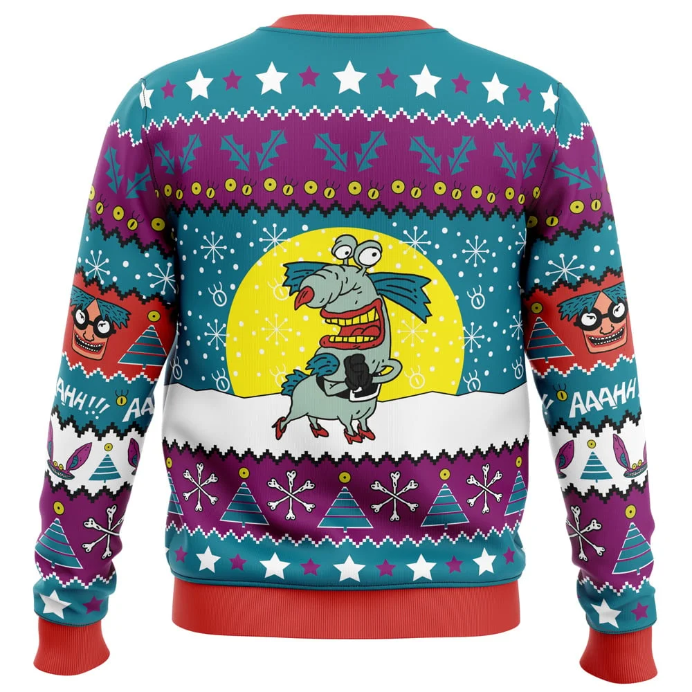 Aaahh!!! Real Monsters Nickelodeon Ugly Christmas Sweatshirt