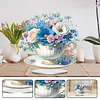 Flowers DIY Acrylic Desktop Diamond Art Kit Single-Sided for Home Decor