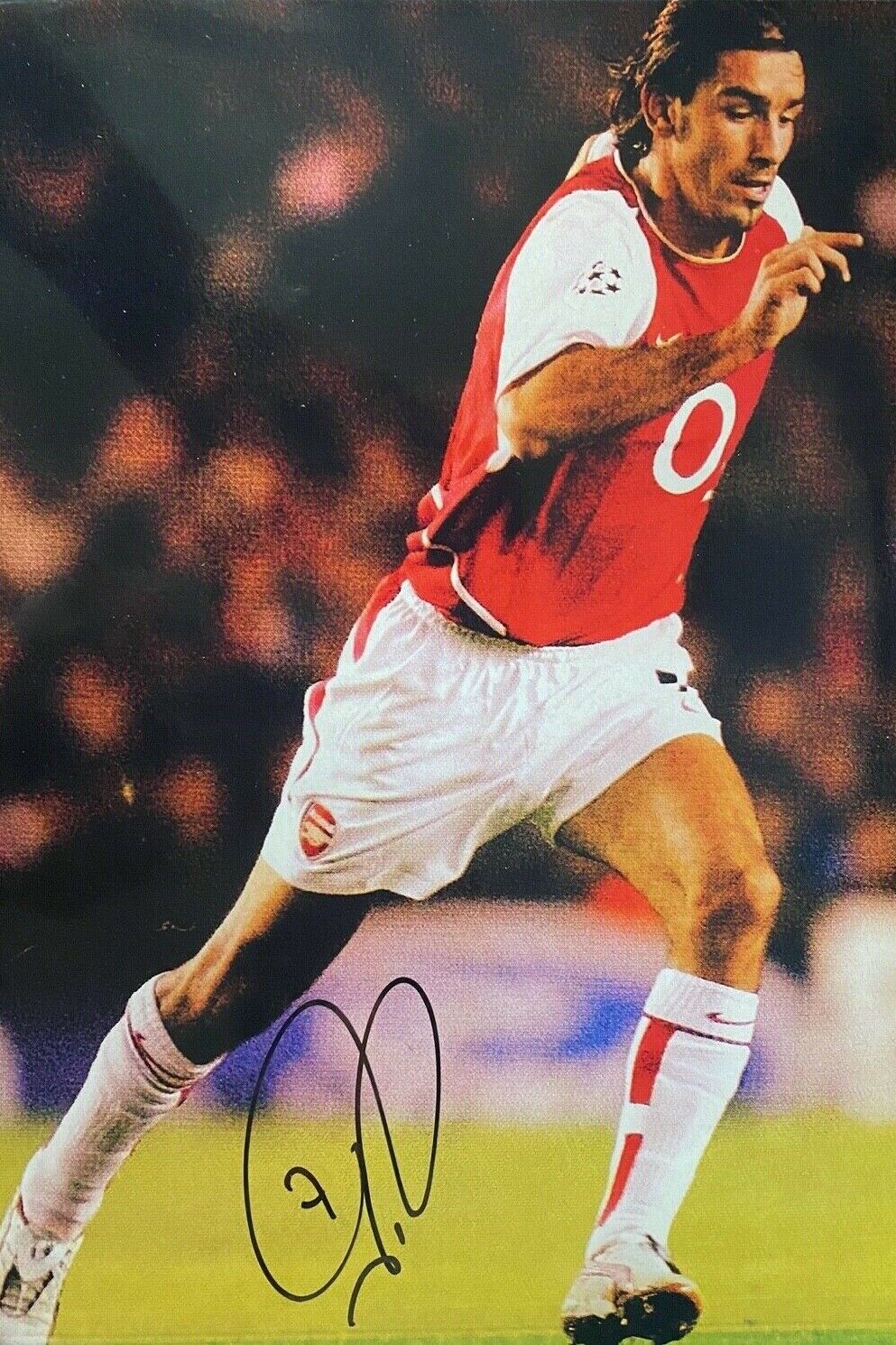 ROBERT PIRES - FORMER ARSENAL FOOTBALLER - SIGNED COLOUR Photo Poster paintingGRAPH