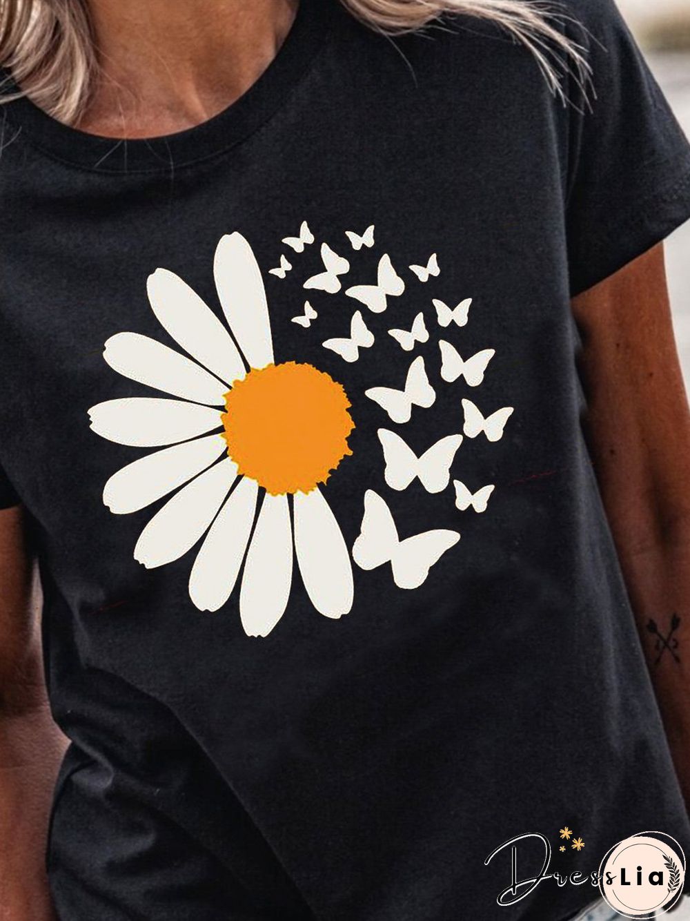 Casual Floral Short Sleeve T-shirt