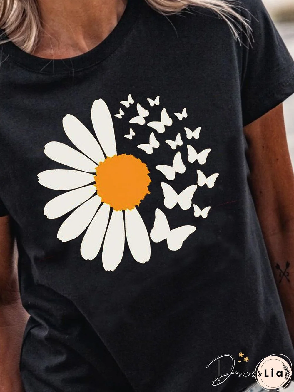 Casual Floral Short Sleeve T-shirt