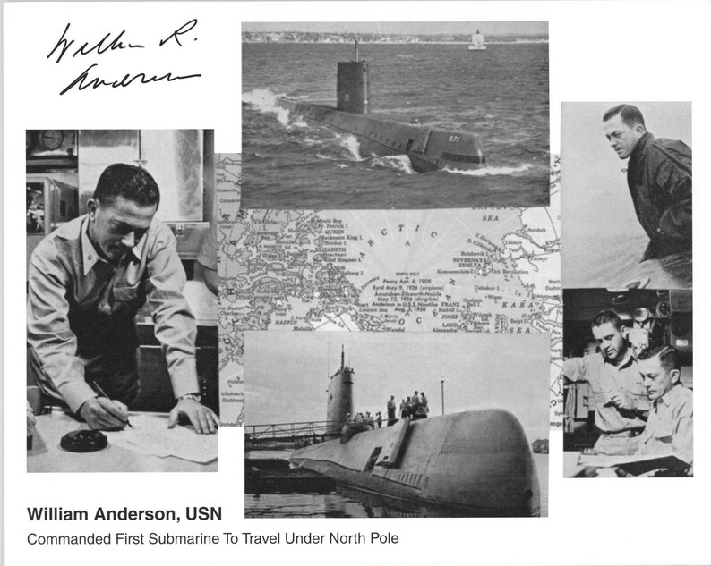 William Anderson (d. 2007) Signed Autographed South Pole Submarine Commander