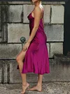 Solid Color Spaghetti-Neck  Midi Dress