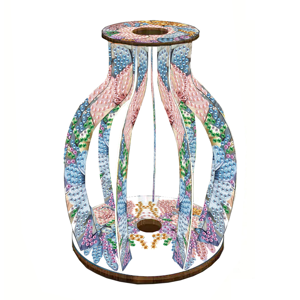Acrylic Wood Diamond Painting Flower Vase 5D DIY Diamond Art Vase (Wing)