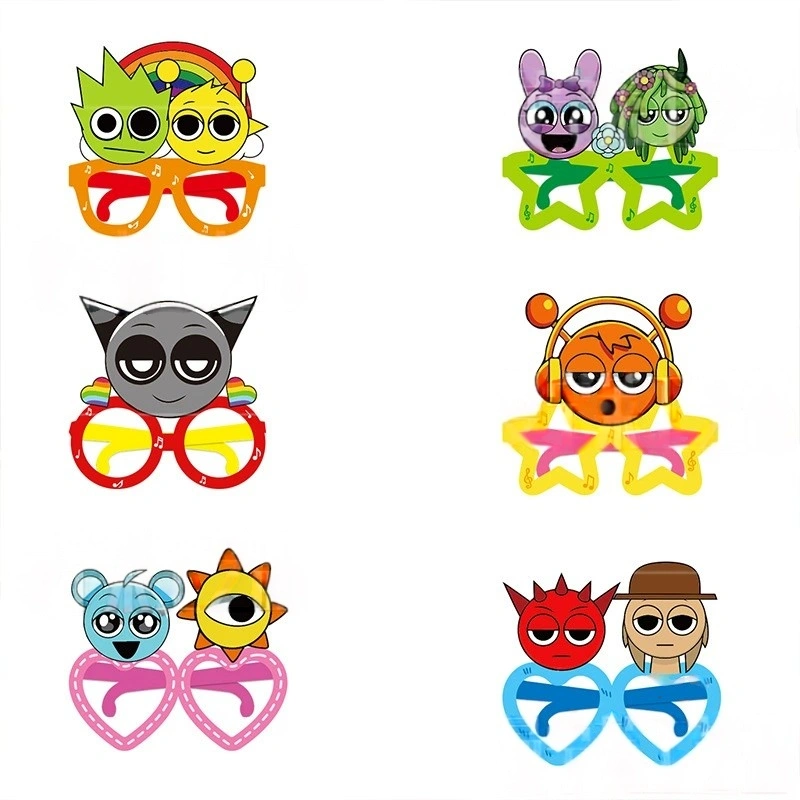  Sprunki toys | Sprunki Birthday Party Glasses Decorations | Prom Dress Up 12pcs