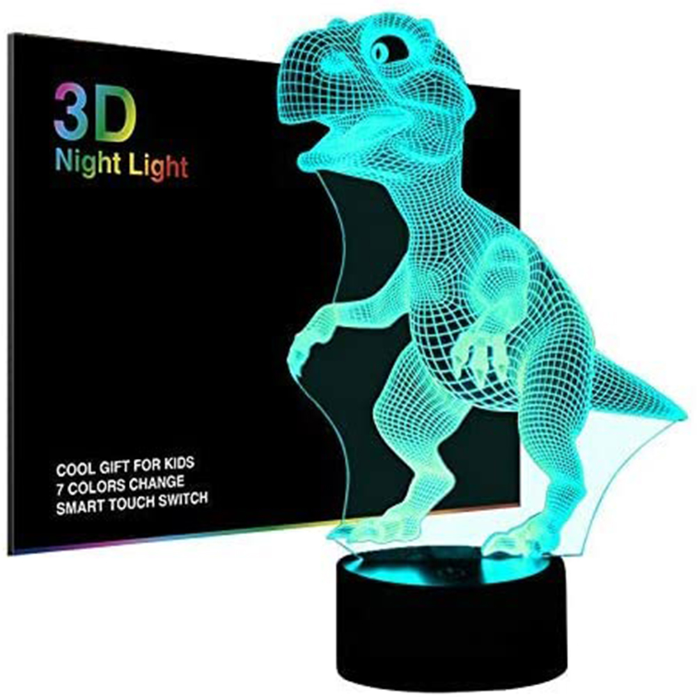 

Dinosaur LED Colorful Touch Remote-3D Night Light, 501 Original