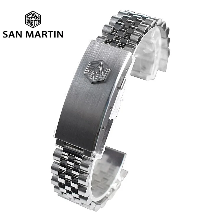 ★Flash Sale★San Martin Jubilee Bracelet with Fly Adjustable Clasp For SN008 SN0128 SN0121 San Martin Watch san martin watchSan Martin Watch