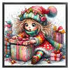 Girl Opening Gifts-11CT Stamped Cross Stitch 40*40cm/15.75*15.75in tapestrymarket