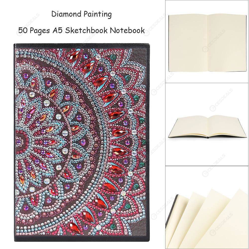 

Mandala-DIY Creative Diamond 50 Pages A5 Notebook, 501 Original