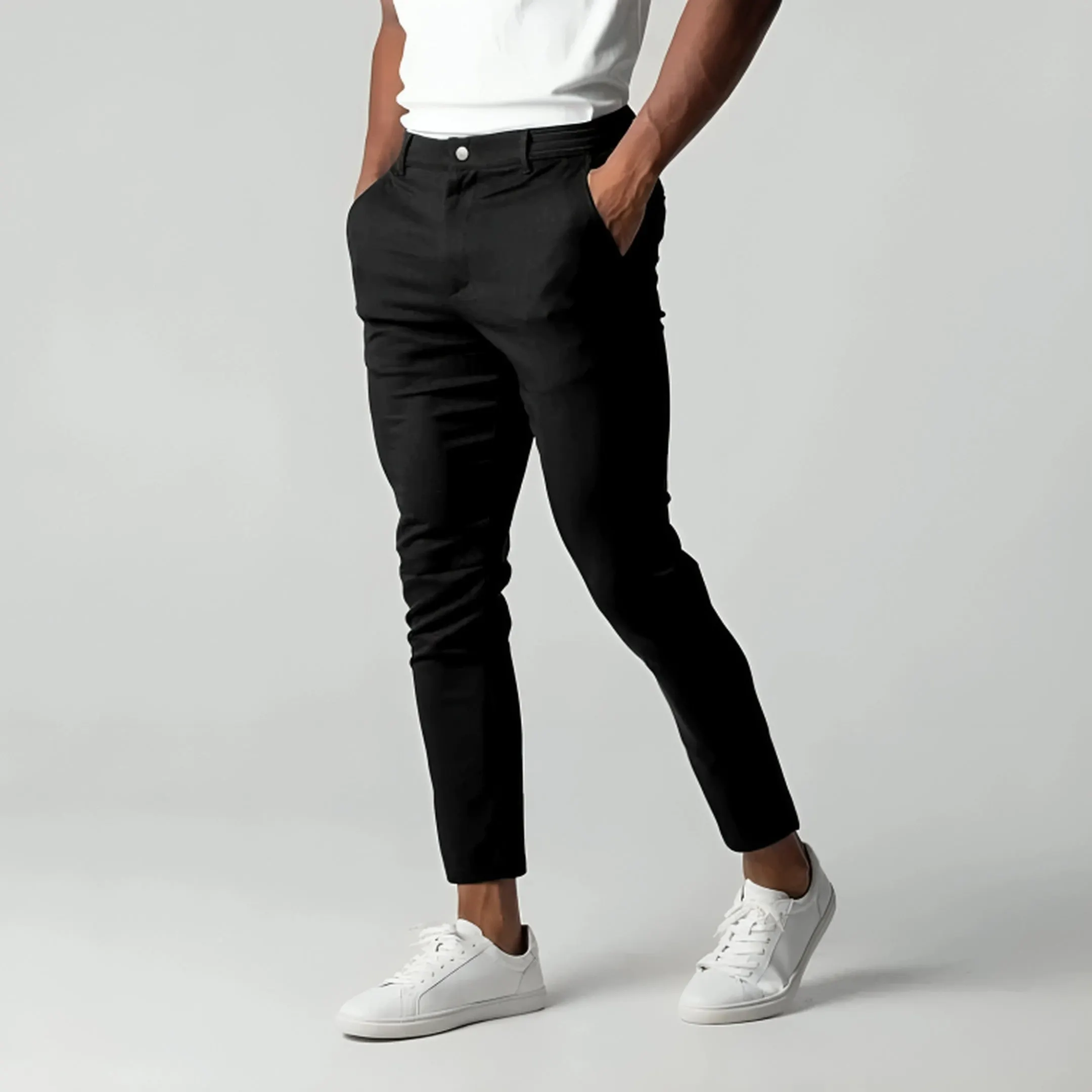 Men's Slim Fit Stretch Chinos &ndash; Smart Casual Tapered Trousers