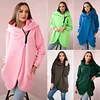Women's Plus Size Casual Zipper Hooded Design Sports Fleece Sweatshirt Zipper Jacket