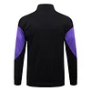 25/26 Barcelona Black (purple sleeves) long zipper Training Jacket Set