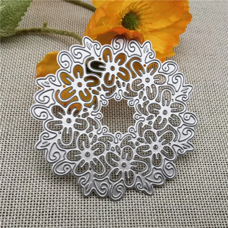 Sdrawing Circle lace Metal Cutting Dies Stencils For Card Making Decorative Embossing Suit Paper Cards Stamp DIY