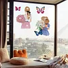 40pcs Butterfly Girl Diamond Painting Window Sticker Crystal Diamond Sticker Kit