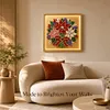 DIY Christmas Pearl Painting Lighted Wall Art ,Diamond Painting LED Picture with Inner Frame, Handmade Beaded Christmas Decor with Warm Glow Lights, Holiday Home Decoration Gift for Living Room Bedroom