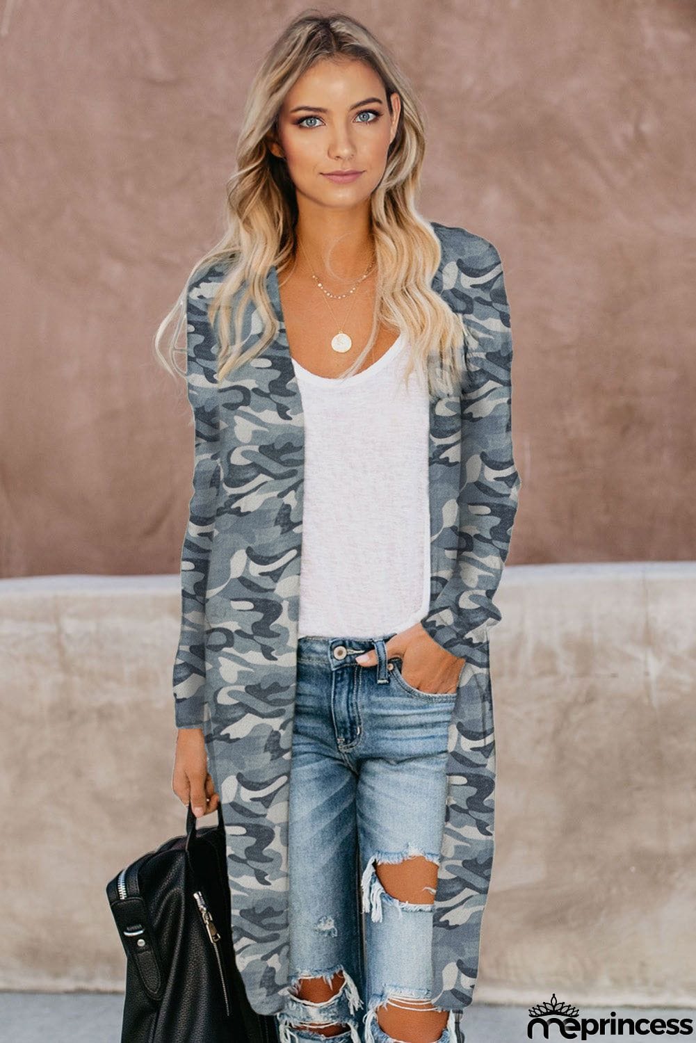 Print Long Cardigan