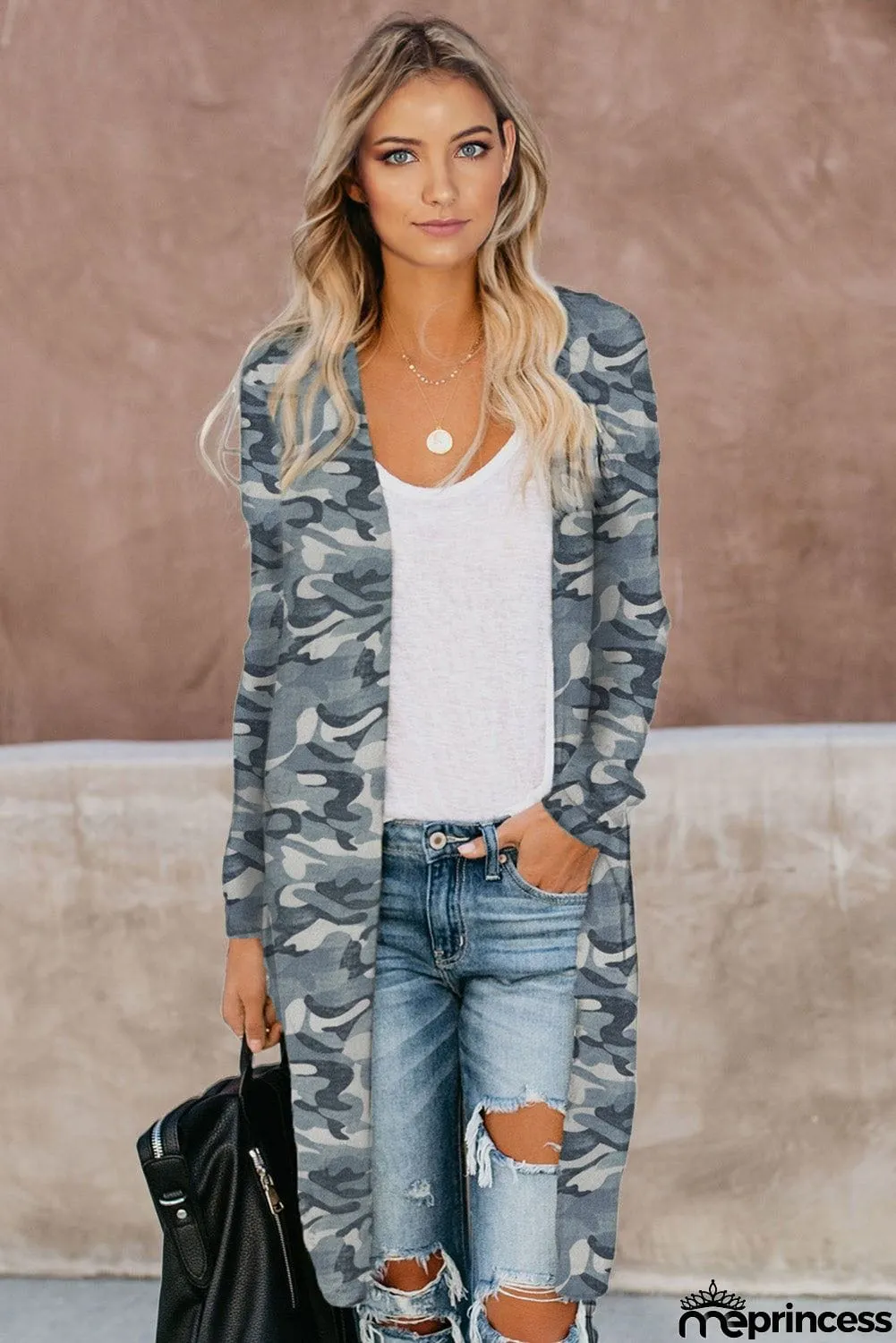 Print Long Cardigan