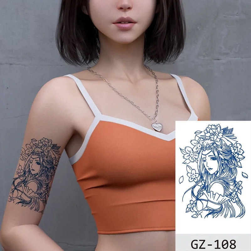 Temporary Waterproof Tattoo Stickers Talisman Get Love Disaster Elimination Juice Ink Men Women Chest Body Arm Fake Tatoo Beauty