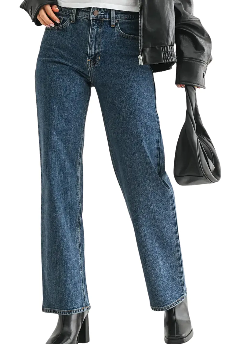 Just Black Retro Straight - Dark Wash