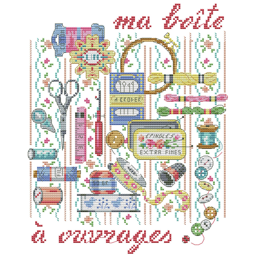 

Needles Thread - 11CT Stamped Cross Stitch - 35*42CM, 501 Original