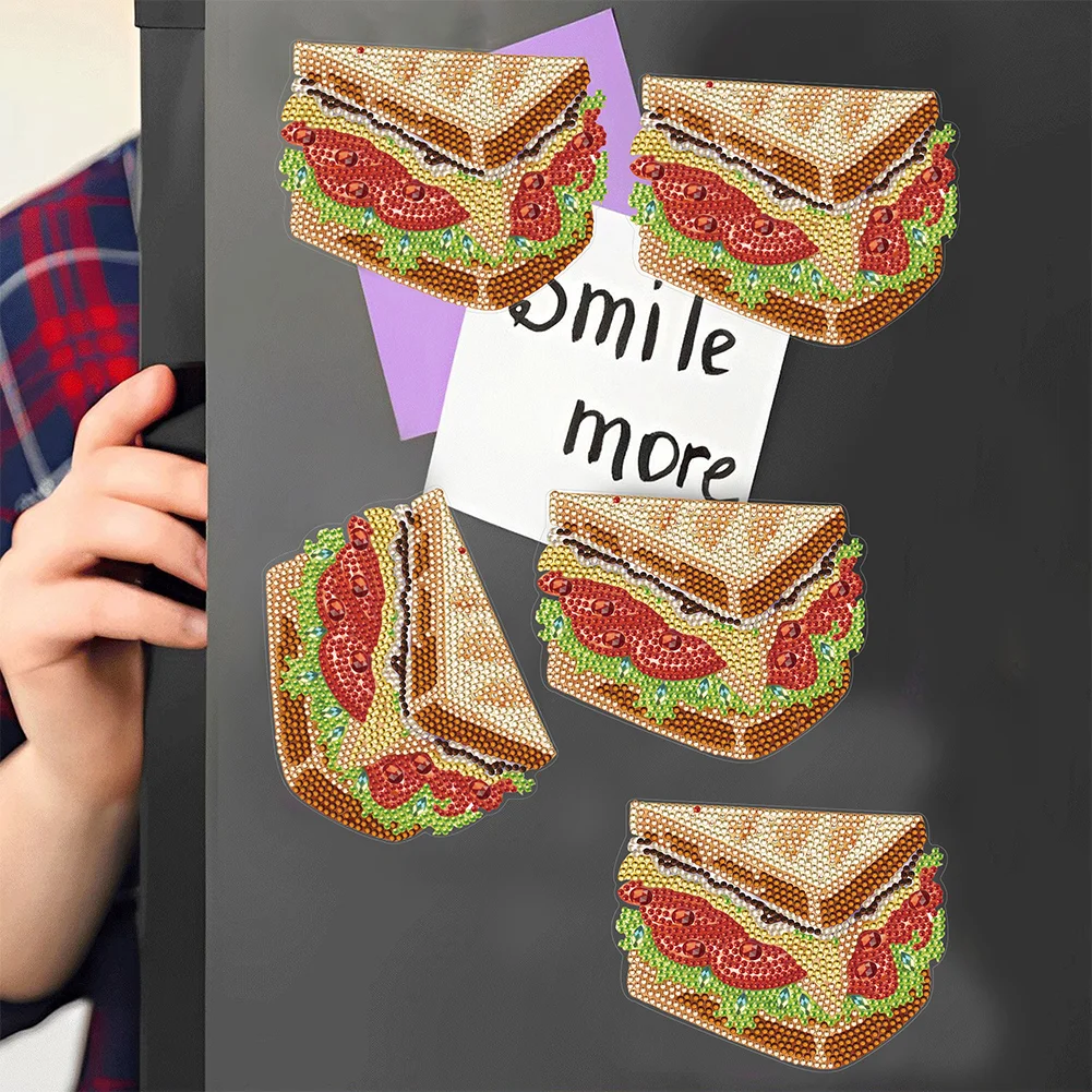 1pcs DIY Sandwich Diamond Painting Magnets Refrigerator for Adults Kid Office Car Fridge