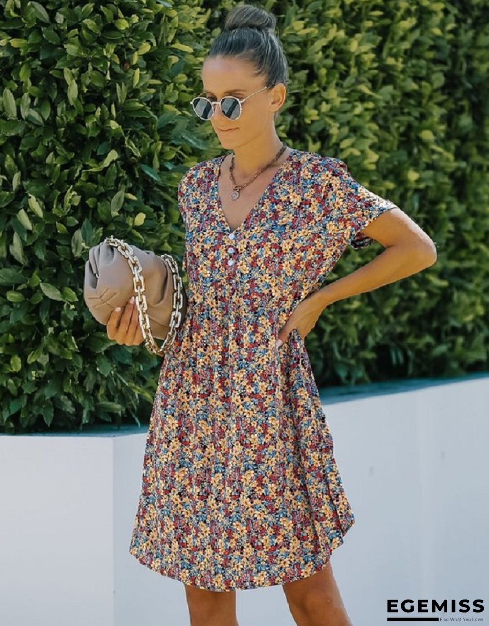 Floral Printed Dress | EGEMISS