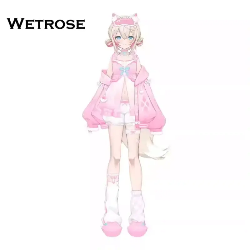 [Deposit Poll] Wetrose Hololive EN Vtuber Fuwawa Mococo Abyssgard Pajamas Cosplay Costume 