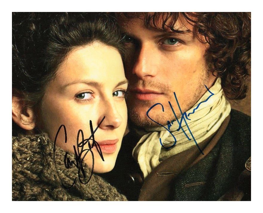 OUTLANDER CAITRIONA BALFE & SAM HEUGHAN AUTOGRAPHED SIGNED A4 PP POSTER Photo Poster painting 4