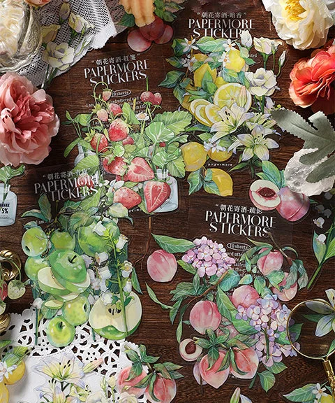 40 Pcs Fresh Plant & Flowers Series PET Stickers Set-Himinee.com