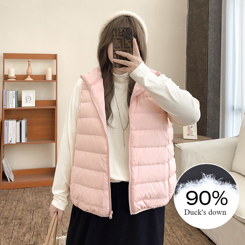 Ultra-Warm Plush 90% White Duck Down Vest Jacket - Plus Autumn/Winter Outerwear