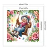 Happy Old Lady-11CT Stamped Cross Stitch 45*45cm