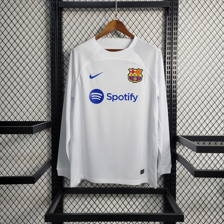 FC Barcelona Long Sleeve Away Shirt Kit 2023-2024 - White